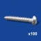 Round Head Screw No.8, 25mm (Pack Quantity 100)