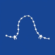 Link chain 127mm, white plastic (per metre) (minimum 2 metres) Link chain 127mm, white plastic (per metre) (minimum 2 metres)