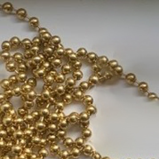 Metal bead 4.5mm chain, Brass  (per metre)