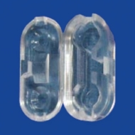 Clear plastic bead chain connector (Obsolete) Clear plastic bead chain connector (Obsolete)