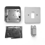 Special offer Non latching switch with recess box in White Special offer Non latching switch with recess box in White