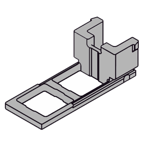 Wave end stop, motor end in White, Black or Grey