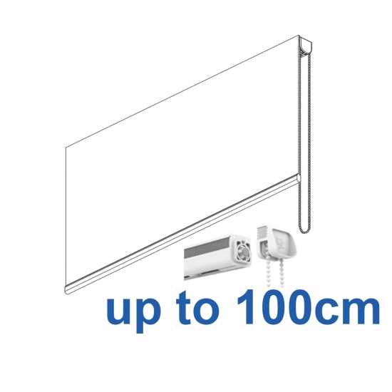 2305 Chain operated Headrail system in White or Black up to 100cm