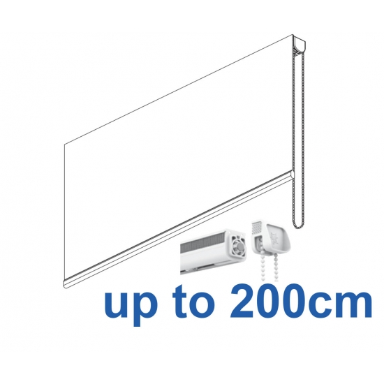 2305 Chain operated Headrail system in White or Black up to 200cm