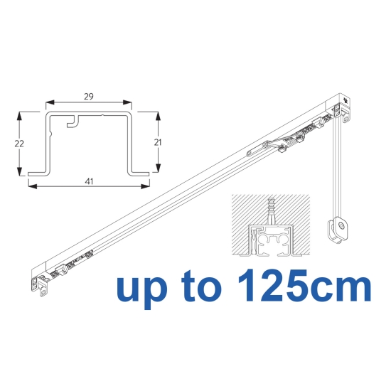 3870 corded & 3870 Wave corded, recess systems, White or Black up to 125cm Complete