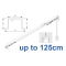 3870 corded & 3870 Wave corded, recess systems, White or Black up to 125cm Complete