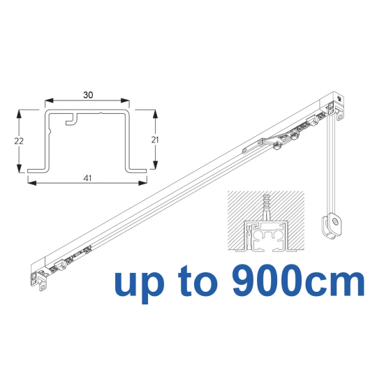 3870 corded & 3870 Wave corded, recess systems, White or Black up to 125cm Complete