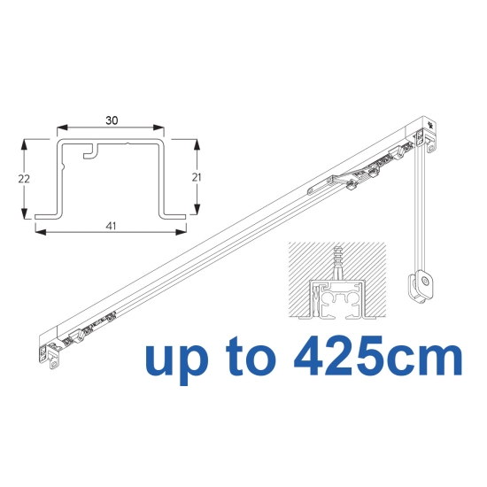 3870 corded & 3870 Wave corded, recess systems, White or Black up to 425cm Complete