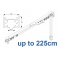 3970 corded & 3970 Wave corded (White only)  up to 225cm Complete