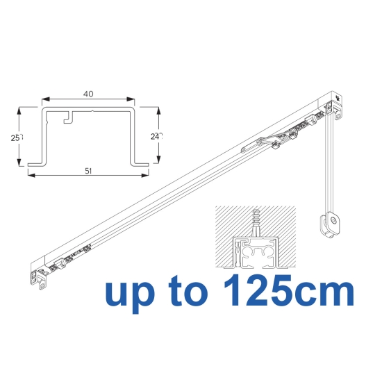 3970 corded & 3970 Wave corded, recess systems (White only) up to 125cm Complete