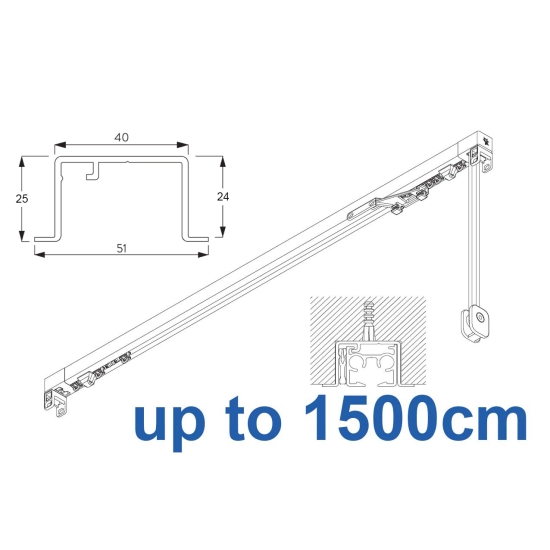 3970 corded & 3970 Wave corded, recess systems (White only)  up to 1500cm Complete