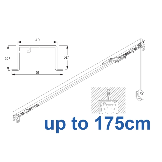 3970 corded & 3970 Wave corded, recess systems (White only) up to 175cm Complete