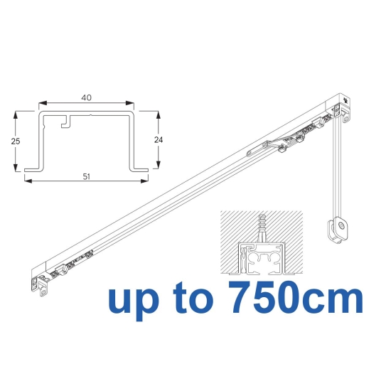 3970 corded & 3970 Wave corded, recess systems (White only)  up to 750cm Complete