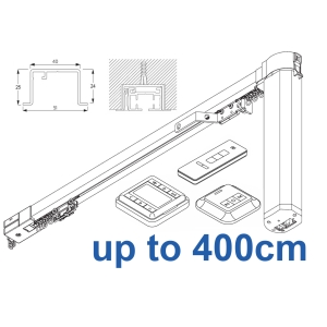 5100 Autoglide Electric recess & 5100 Autoglide Wave Electric recess systems, White or Black.  up to 400cm