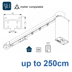5600 Electric & 5600 Wave Electric systems, White, Black or Silver. up to 250cm