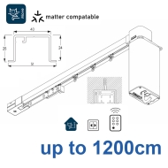 5600 Electric recess & 5600 Wave Electric recess systems, White or Black.  up to 1200cm