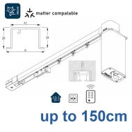 5600 Electric recess & 5600 Wave Electric recess systems, White or Black.  up to 150cm