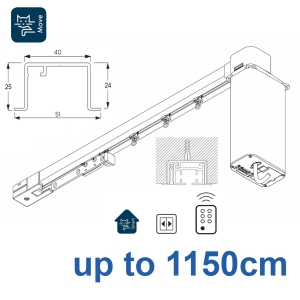 5600 Electric recess & 5600 Wave Electric recess systems, White or Black.  up to 1150cm