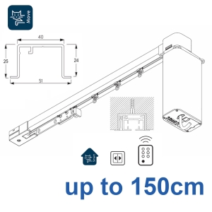5600 Electric recess & 5600 Wave Electric recess systems, White or Black.  up to 150cm