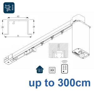 5600 Electric recess & 5600 Wave Electric recess systems, White or Black.  up to 300cm