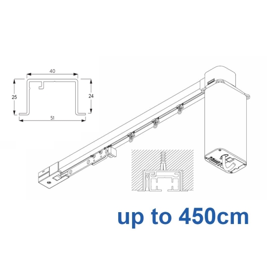 5600 Electric recess & 5600 Wave Electric recess systems, White or Black.  up to 450cm