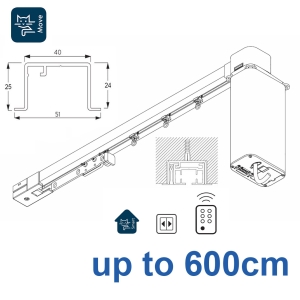 5600 Electric recess & 5600 Wave Electric recess systems, White or Black.  up to 600cm