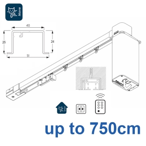 5600 Electric recess & 5600 Wave Electric recess systems, White or Black.  up to 750cm