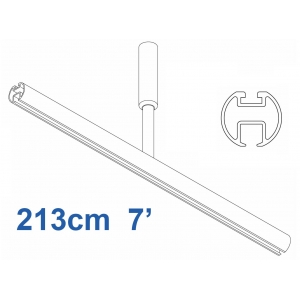 6103 Shower Rail  Straight in White  213cm  7' 