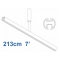 6103 Shower Rail  Straight in White  213cm  7' 