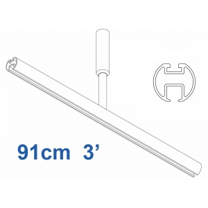 6103 Shower Rail Straight in White  91cm  3' 6103 Shower Rail Straight in White  91cm  3'
