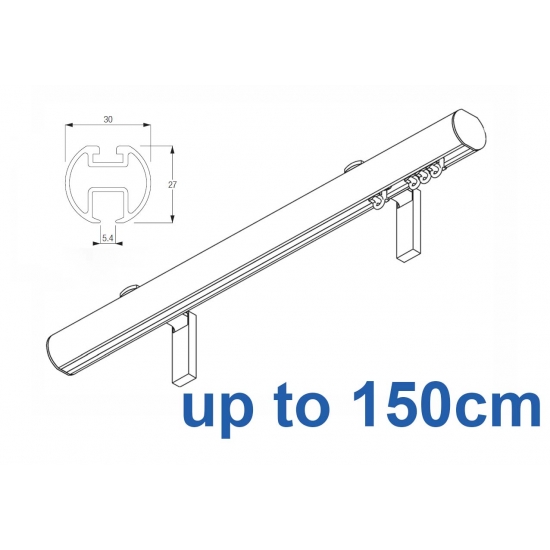 7610 (6130M) 30mm Hand Drawn Metropole Silver, Black, White, Matt White, Ecru up to 150cm complete