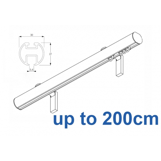 7610 (6130M) 30mm Hand Drawn Metropole Silver, Black, White, Matt White, Ecru up to 200cm complete