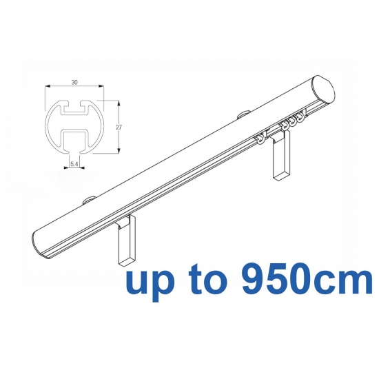 7610 (6130M) 30mm Hand Drawn Metropole Silver, Black, White, Matt White, Ecru up to 950cm complete