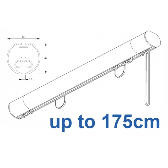6160M 50mm Cord Drawn Metropole White, Black, Matt White, Ecru up to 175cm complete 6160M 50mm Cord Drawn Metropole White, Black, Matt White, Ecru up to 175cm complete