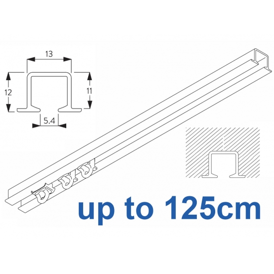 6243 recess & 6243 Wave recess White systems up to 125cm Complete