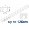 6243 recess & 6243 Wave recess White systems up to 125cm Complete