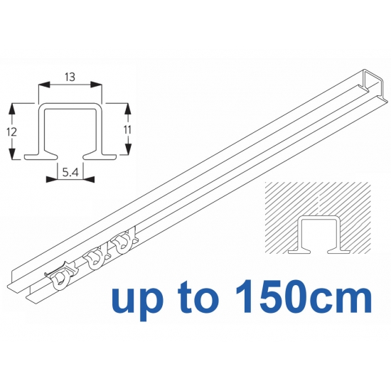 6243 recess & 6243 Wave recess White systems up to 150cm Complete