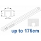 6243 recess & 6243 Wave recess White systems up to 175cm Complete
