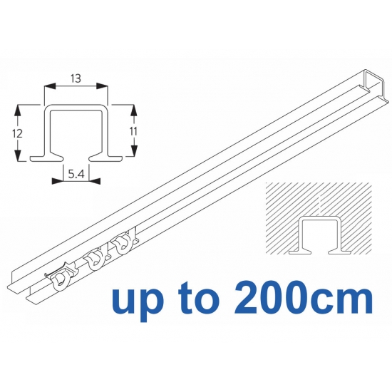 6243 recess & 6243 Wave recess White systems up to 200cm Complete