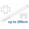 6243 recess & 6243 Wave recess White systems up to 200cm Complete