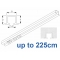6243 recess & 6243 Wave recess White systems up to 225cm Complete
