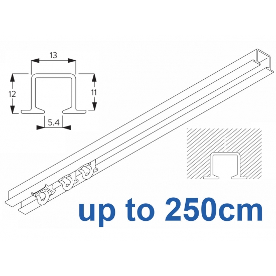 6243 recess & 6243 Wave recess White systems up to 250cm Complete