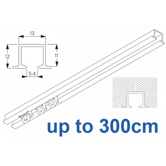 6243 recess & 6243 Wave recess White systems up to 300cm Complete