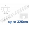 6243 recess & 6243 Wave recess White systems up to 325cm Complete