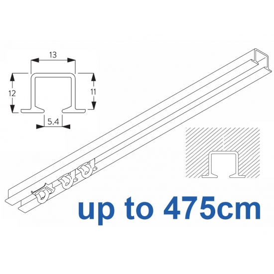 6243 recess & 6243 Wave recess White systems up to 475cm Complete