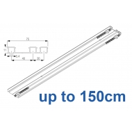 6293 Hand operated triple track system (White only)  up to 150cm Complete