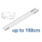6293 Hand operated triple track system (White only)  up to 150cm Complete