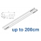 6293 Hand operated triple track system (White only)  up to 200cm Complete