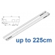 6293 Hand operated triple track system (White only)  up to 225cm Complete