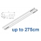 6293 Hand operated triple track system (White only)  up to 275cm Complete